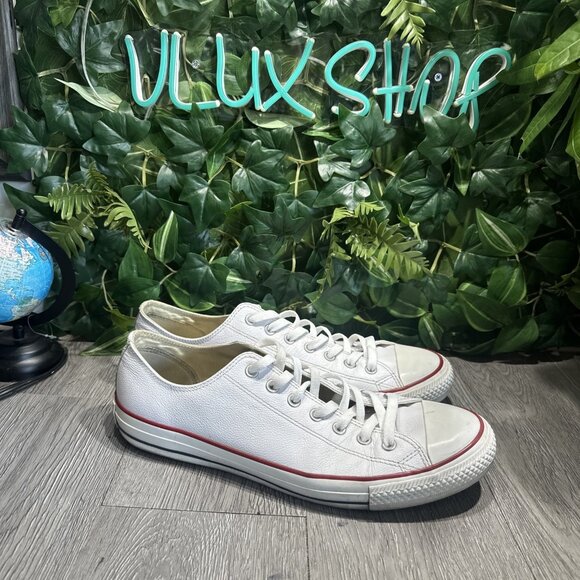 Converse Chuck Taylor All Star Leather Sneakers White Men's Size 12